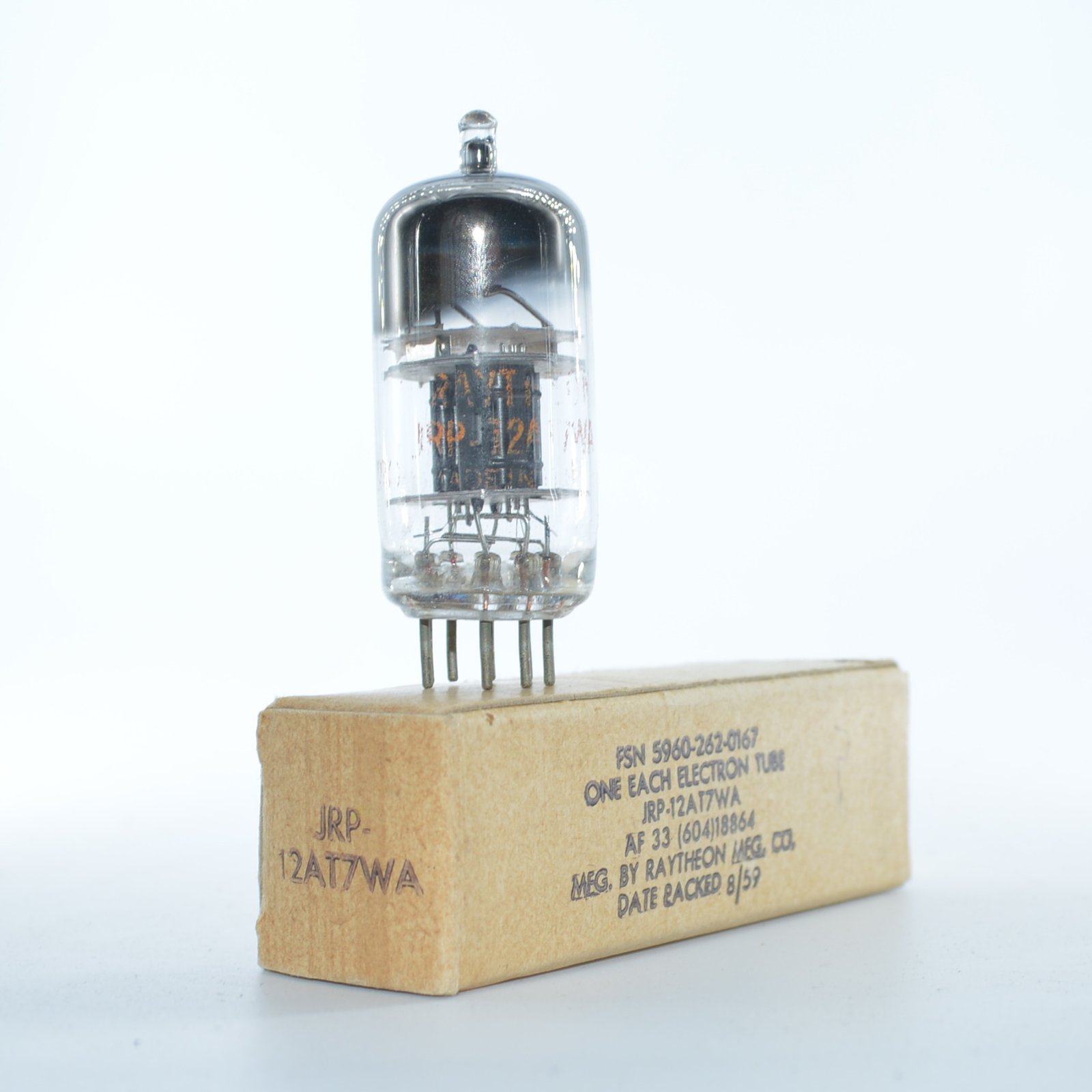 Raytheon JRP-12AT7WA | ECC81 | 12AT7 | ECC81 | 6201 | 6829 | 5965 | 6679 | CV4024 | CV455